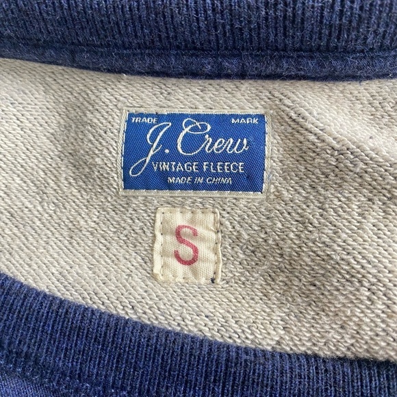 J.Crew Navy ‘Vintage Fleece’ Crewneck Sweatshirt Sz Sm - Picture 3 of 4